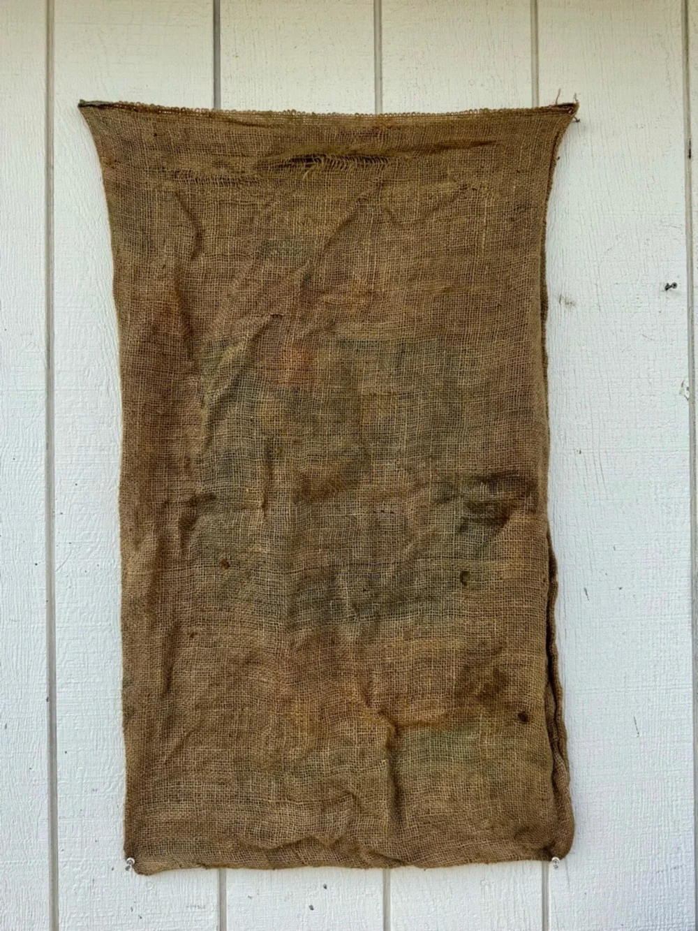 Vintage Lancer Russet Potato Burlap Sack – Colorful Farm Print | Rustic Decor
